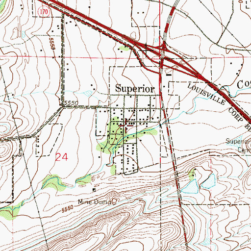 Topographic Map of Superior, CO