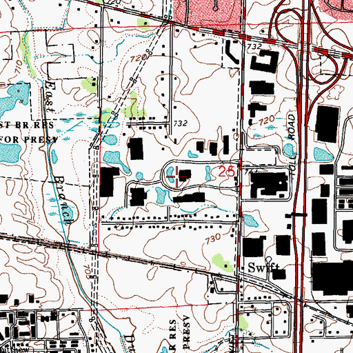 Topographic Map of Addison Business Center, IL