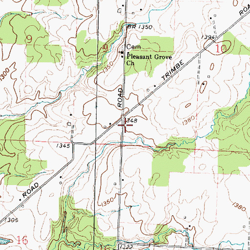 Topographic Map of Kelker Post Office (historical), OH