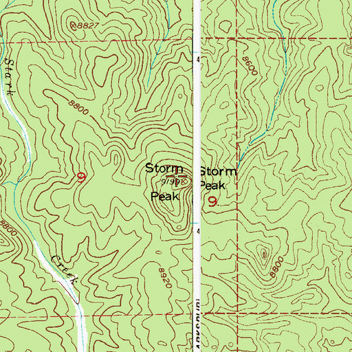 Topographic Map of Storm Peak, CO