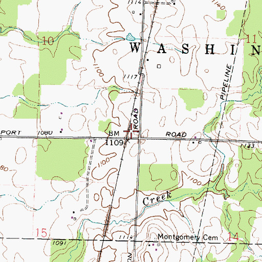 Topographic Map of Surprise Post Office (historical), OH