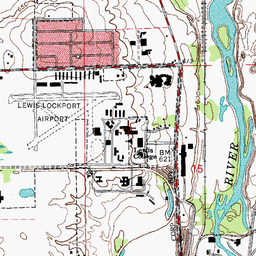 Topographic Map of Leckrone Academic Resource Center, IL