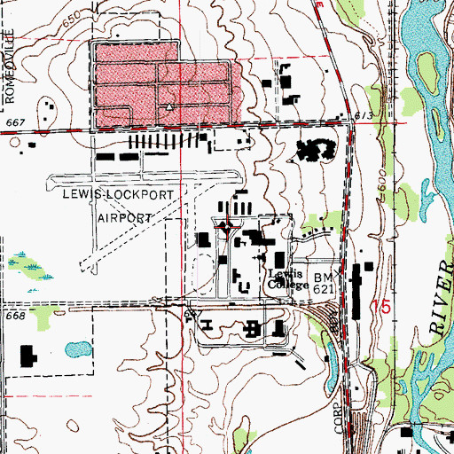 Topographic Map of Oremus Fine Arts Center, IL
