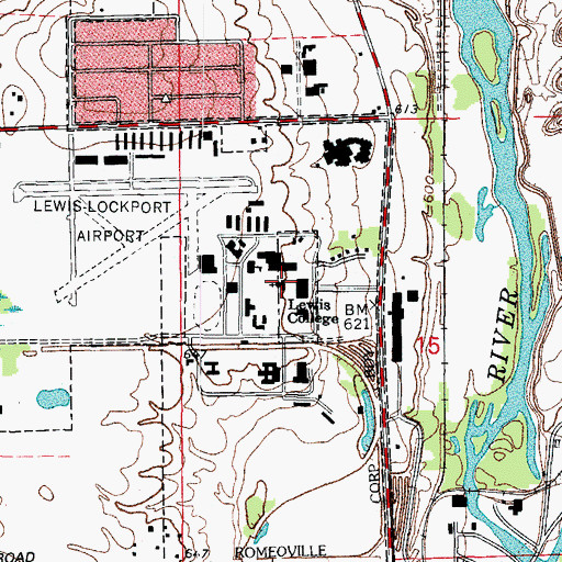 Topographic Map of Sancta Alberta Chapel, IL