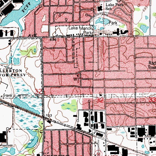 Topographic Map of Addison Fire Protection District Station 2, IL