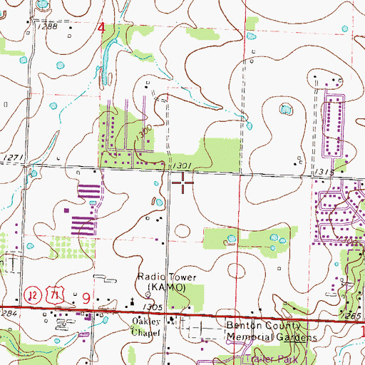 Topographic Map of Reagan Elementary School, AR