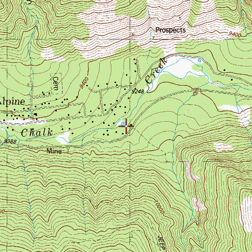 Topographic Map of Alpine (historical), CO