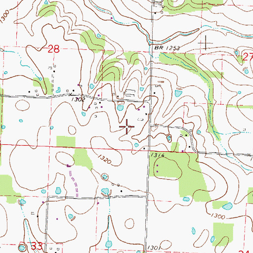 Topographic Map of Bellview Elementary School, AR