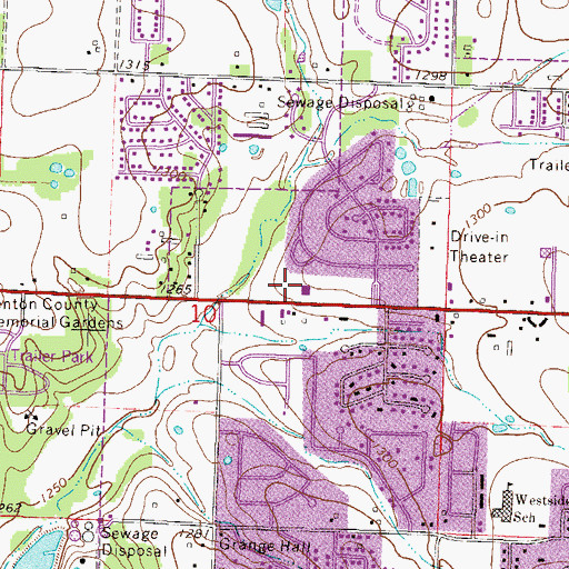 Topographic Map of Benton County School of Art, AR