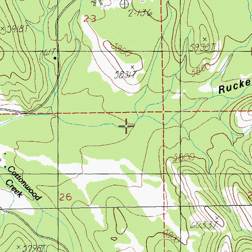 Topographic Map of Brushy Creek, AZ