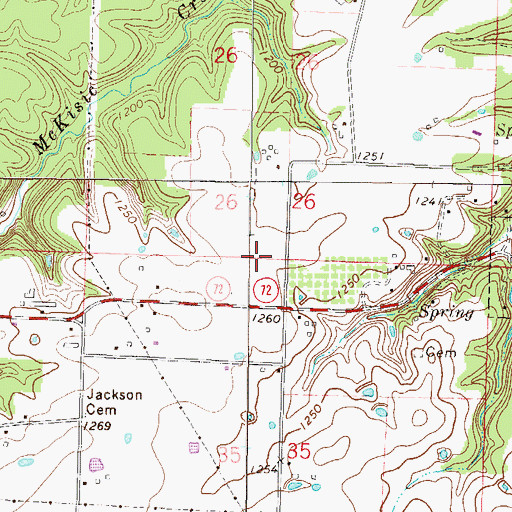 Topographic Map of Elm Tree Elementary School, AR
