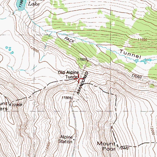 Topographic Map of Old Alpine Tunnel (historical), CO
