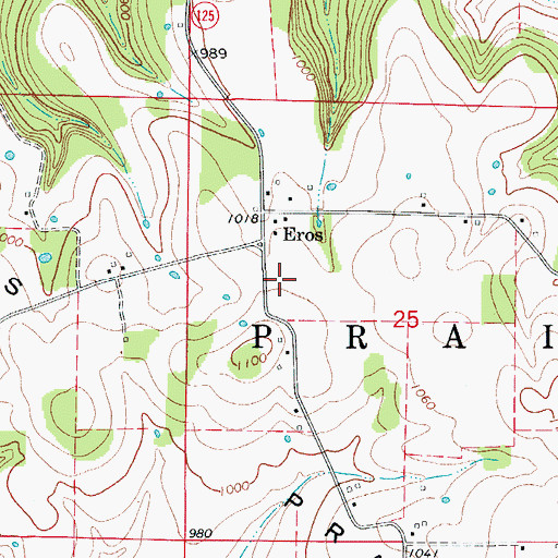 Topographic Map of Bruno - Pyatt Elementary School, AR