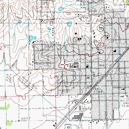 Topographic Map of Rector Elementary School, AR