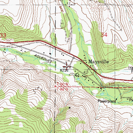 Topographic Map of Maysville, CO