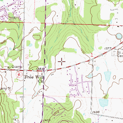 Topographic Map of McNair Middle School, AR