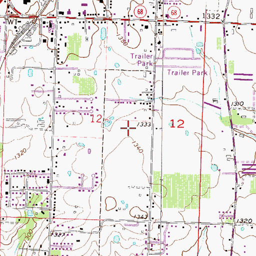 Topographic Map of George Elementary School, AR