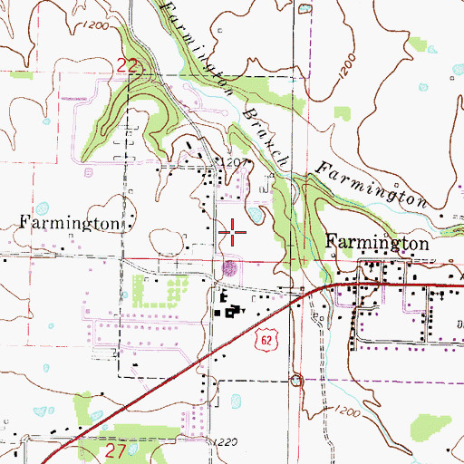 Topographic Map of George R Ledbetter Elementary School, AR