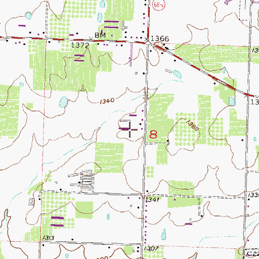 Topographic Map of Harp Elementary School, AR