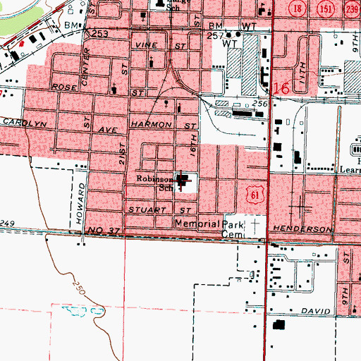 Topographic Map of Blythville Charter School, AR