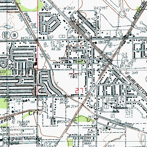 Topographic Map of Nettleton Middle School, AR