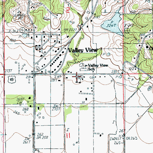 Topographic Map of Valley View Junior High School (historical), AR