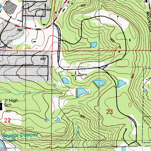 Topographic Map of Eagle Mountain Magnet Elementary School, AR