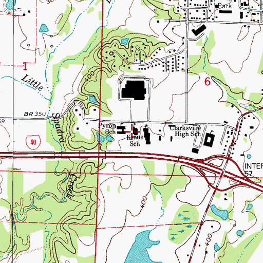 Topographic Map of Kraus Middle School, AR