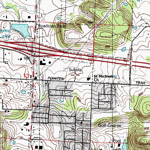 Topographic Map of Coleman Junior High School, AR