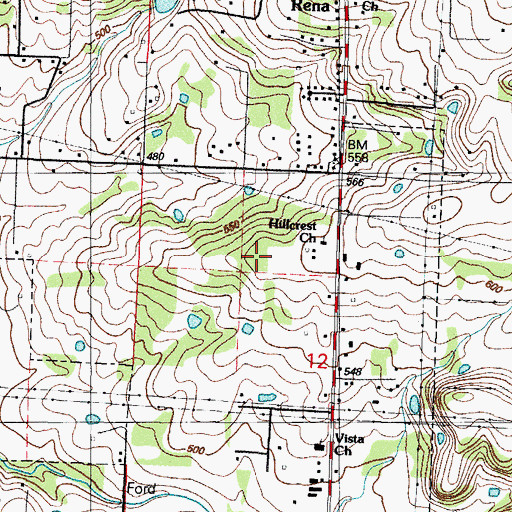 Topographic Map of Northridge Middle School, AR