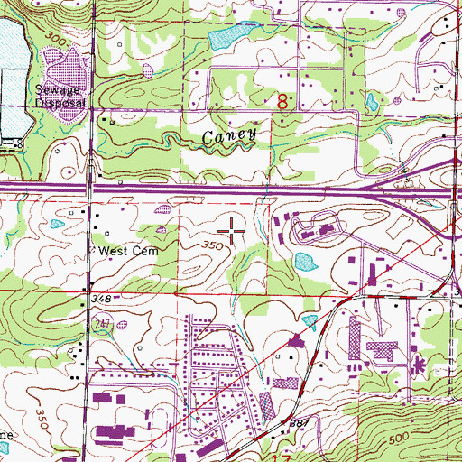 Topographic Map of Morrilton Middle School, AR
