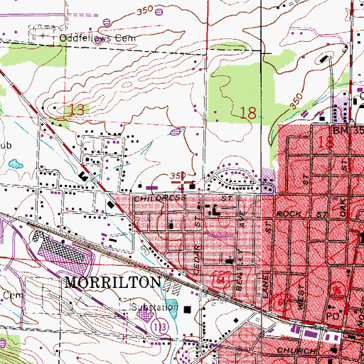 Topographic Map of West Side Kindergarten School, AR