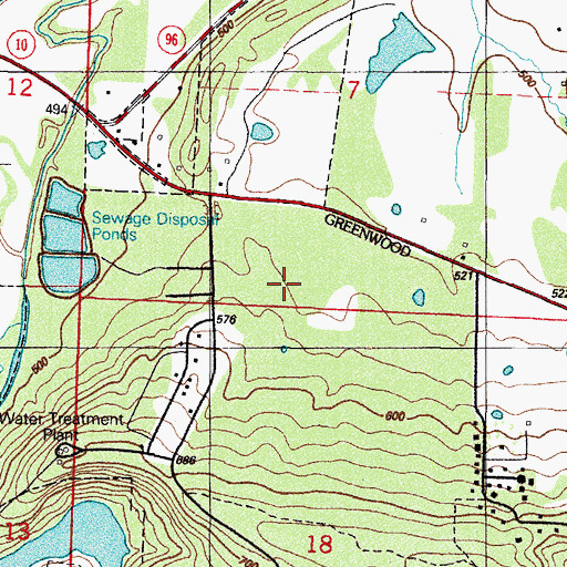 Topographic Map of East Hills Middle School, AR