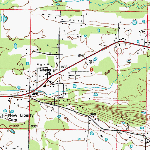 Topographic Map of Vilonia Primary School, AR