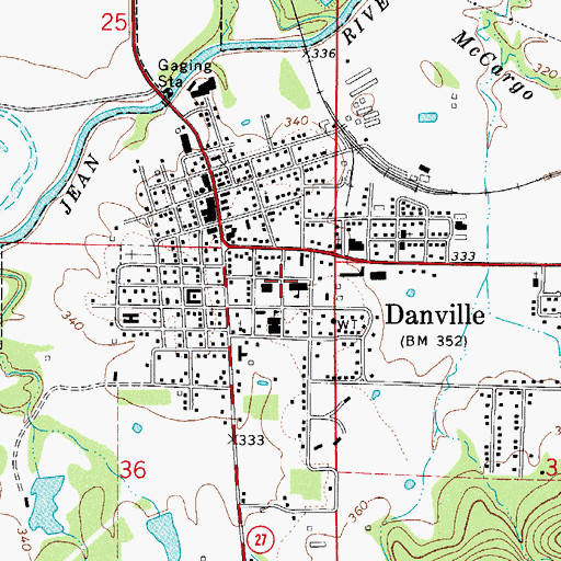Topographic Map of S C Tucker Elementary School, AR