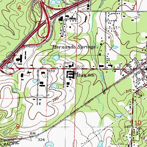 Topographic Map of Mabelvale Magnet Middle School, AR