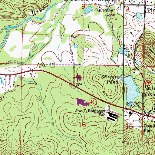 Topographic Map of Joe T Robinson Elementary School, AR