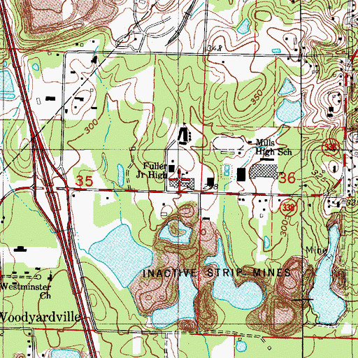 Topographic Map of Fuller Middle School, AR
