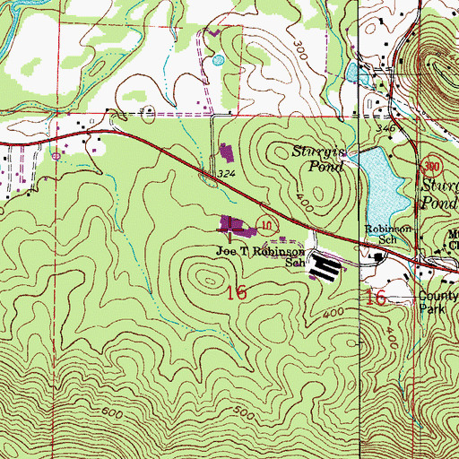 Topographic Map of Joe T Robinson High School, AR