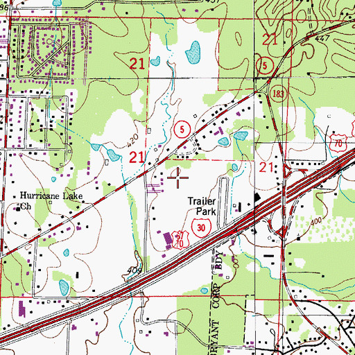 Topographic Map of Collegeville Elementary School, AR