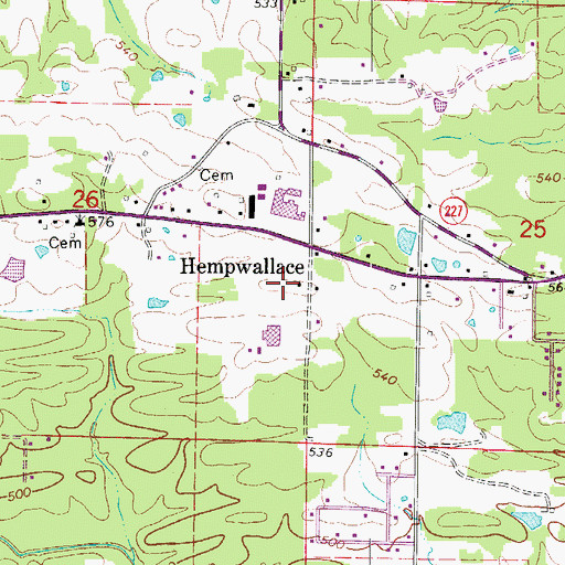 Topographic Map of Lake Hamilton Elementary School, AR