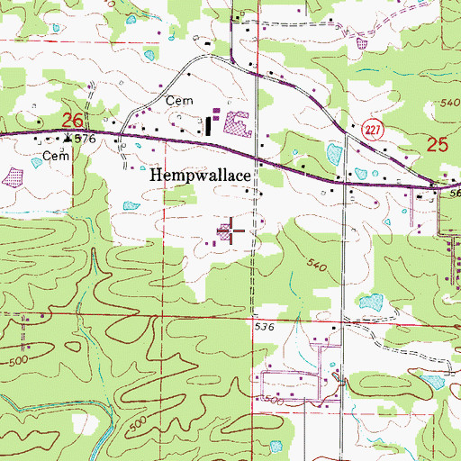 Topographic Map of Lake Hamilton High School, AR