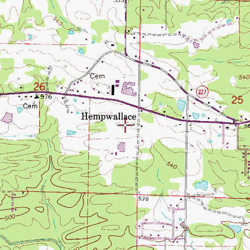 Topographic Map of Lake Hamilton Junior High School, AR
