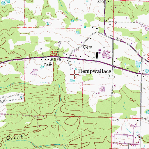 Topographic Map of Lake Hamilton Primary School, AR