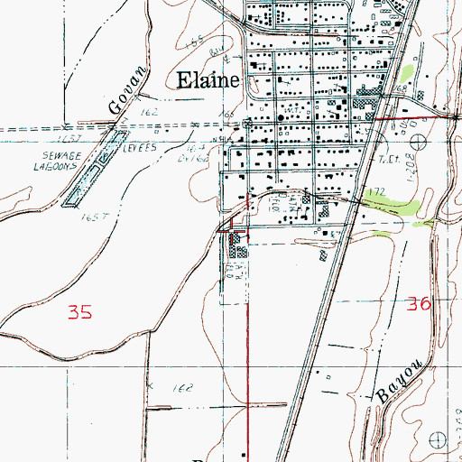 Topographic Map of Lucilia Wood Elementary School, AR