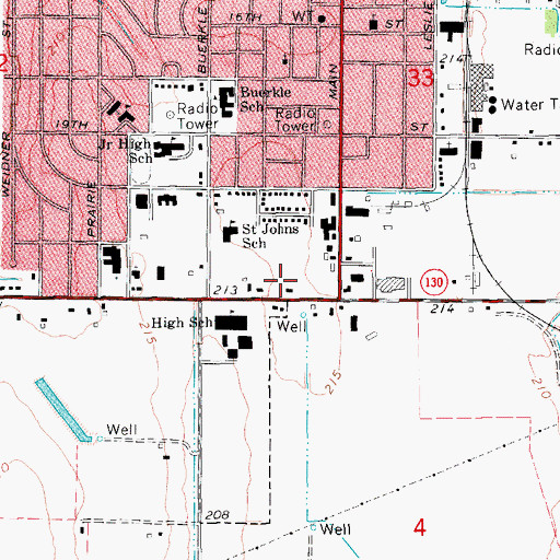 Topographic Map of Clary Elementary School, AR