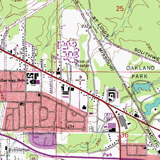Topographic Map of Matthews Elementary School, AR