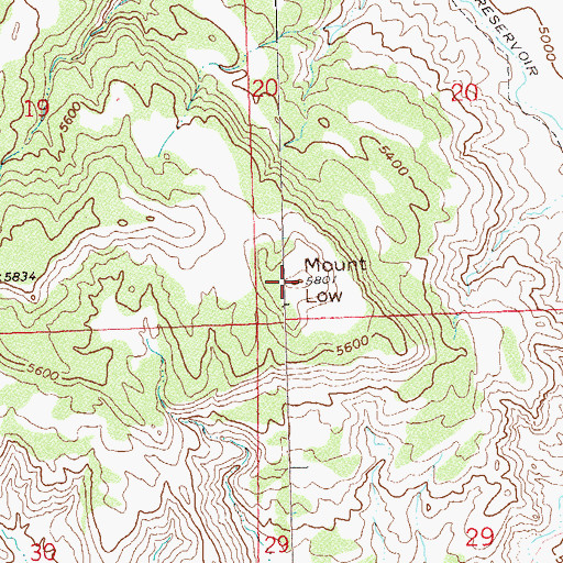 Topographic Map of Mount Law, CO