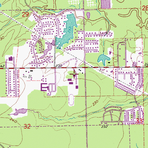 Topographic Map of W T Cheney Elementary School, AR