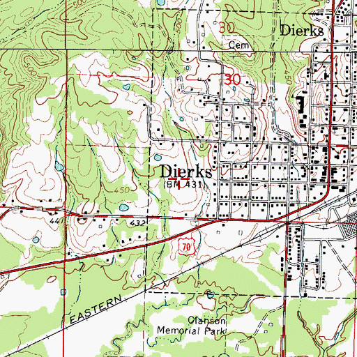 Topographic Map of Joann Walters Elementary School, AR